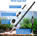 AQQA Gravel Vacuum for Aquarium Siphon - Adjustable Flow Fish Tank Cleaner
