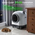 OROLEY Self Cleaning Litter Box, Automatic Litter Box,Odor Control Robot, Cat Ears Design,APP Real-Time Monitor, Cat Lit