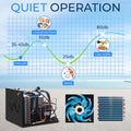 SereneLife 79-Gallon Cold Plunge Chiller – 1/3 HP Ultra-Quiet Aquarium, Hydroponics & Fish Tank Cooling System with Tita