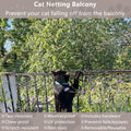 POYEE 10X20FT Cat Netting Balcony Protection Cat Barrier Balcony Safety Mesh Screen for Pets Catio for Apartment Balcony Window Stairs