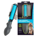 FURminator 2-in-1 Doodle Grooming Tool for Dogs, 1 Count, Dematting Tool with Comb for Mats, Tangles & Maintenance on Curly, Long, Silky & Wiry Coats