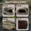 Extra Large Reptile Hide and Basking Platform, Resin Rock Cave for Bearded Dragons, Geckos, Snakes, Turtles and Lizards