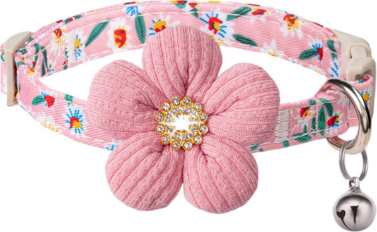 Small Dog Collar with Bell, Puppy Collar, Pink Dog Collars for Small Dogs