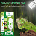 UVB Reptile Light 5.0, 13W Tropical and Sub-Tropical UVA UVB Bulb for Reptiles, Tropical Terrarium Compact Fluorescent L