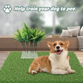 8Pcs Fake Grass Plants Pee Post for Dogs to Pee on, Guiding Male Dogs to Urine and Preventing Urine from Splashing Every