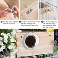 LinaLife 7.7" x4.7" Birds Nest Box Lovebird House Wood Parakeet Budgie Cockatiel Breeding Nest Box Cage Wood House for Finch Lovebirds Cockatiel Budgie Conure Parrot