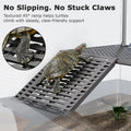 Large Hanging Turtle Basking Platform with Ramp, Food Tray, Upgraded
