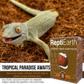 ReptiEarth Reptile Bedding, Fluffy Coconut Fiber Substrate 12 Quart Organic Coco Ready to Use for Bioactive Snake Terrar