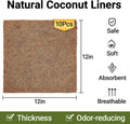 ZeeDix 10 Pcs Reptile Carpet 12x12 Inch Coconut Fiber Mat for Tank Bedding