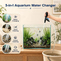 Small Aquarium Gravel Vacuum, Manual Siphon Water Changer for 3-10 Gal