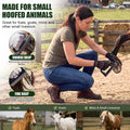 2 Pcs Hoof Rasp Set for Horse Goat Hooves, Easy-Grip Handle, Black