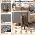 4Pack Cat Scratch Furniture Protector, Self-Adhesive, Light Gray