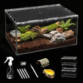 Large Reptile Tank PC Starter Kit, Magnetic Lid Tarantula Enclosure