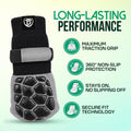 MaxGrip PAWWEAR Anti‑Slip Dog Socks | Dual‑Side Traction Grip, Block‑Pattern Max Stability | Breathable Lyocell Fabric |