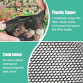 AQUANEAT 10pcs Aquarium Filter Media Bags, Fish Tank Coarse Mesh Bags with Plastic Zipper for Activated Carbon(5.5" x 8"