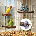 8PCS Bird Perches Set Natural Apple Wood Bird Cage Accessories Wooden Parrot Stand Hardwood Branches for Parakeets, Budg