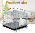 HOMESTEAD Rabbit Cage with Pull-Out Tray – 24 Inch Bunny Cage, Metal Rabbit Breeding Cage, Dual Access Doors, Waterproof