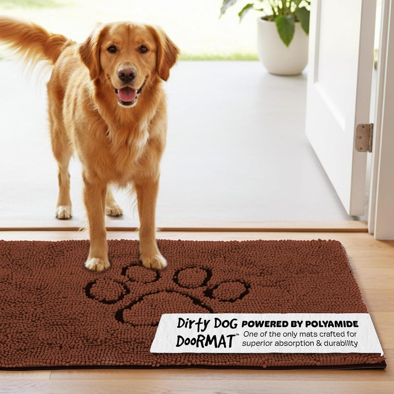 Dog Gone Smart Dirty Dog Doormat - Fast Drying Rug - Brown, 35 x 26 in