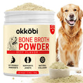OKKÖBI Beef Bone Broth for Dogs - All-Natural Food Topper for Picky Eaters - Powder Supplement for Joint Health, Digestion & Hydration, 10.5oz