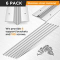 BreezeHug 6 Pcs 7ft Horse Stall Wall Stiffeners Stainless with 180 Screws