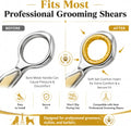 Kenchii Extra Soft Premium Shear Finger Ring Inserts - Thick, Quality Comfort. Elevate Your Grooming Experience with Precision and Style in Multiple Colors (Black)