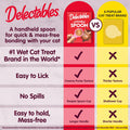 Delectables Lickable Spoon Handheld Wet Cat Treats Made with Real Chicken & Salmon, Quick & Easy Creamy Puree, Mess Free, Grain-Free, No Added Fillers, No by-Products, Variety Pack, 20ct