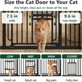 Dog Gate with Adjustable Cat Door, 29.5-37 in Wide