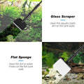 hygger Small Fish Tank Cleaner, Aquarium Cleaning Tools Kit with Handle, Seaweed Scraper, Fishing Net, Sponge Brush,Wall