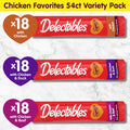 Delectables Squeeze Up Non-Seafood Variety Pack, Creamy Squeezable Puree, Lickable Wet Cat Treats, Grain Free, No Added Fillers, No By-Products, No Added Preservatives, 0.5 Ounces Tube, 54 Tubes Total