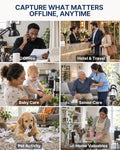 Plug-in Full HD Dome Camera - Premium Reliable 1080p Pet Cam with Motion Detection - Easy No-WiFi Setup & Data Protectio
