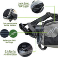 Dog Walking Fanny Pack with Removable Treat Pouch & 2 Retractable 300ml Water Bottle Holders, No Spill Magenetic Clasp - Hands-Free Pouches Training Waist Bag for Dog Owners, Poop Bag Dispenser