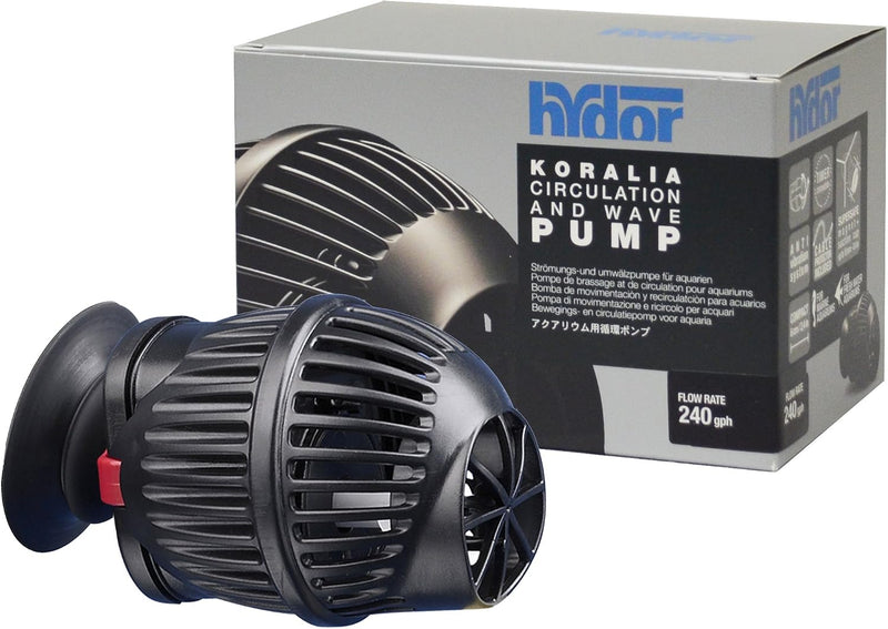 Hydor Koralia Nano Aquarium Circulation Pump, Includes Built-In Cable Protector, 240 GPH, Measures 2.4-Inches & is Ideal