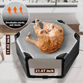 Elevated Cat Hammock Bed with Privacy Fence, Portable Raised Dog Cat Bed, Breathable Mesh & Anti-Slip Feet for Indoor Ou