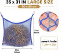 5 Pcs 35 x 31 Inch Hay Nets for Horses Slow Feeding Hay Nets Horse Feed Bag with Clips for Horses Goat Stall Trailer Fee