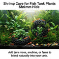 3Pcs Shrimp Cave for Fish Tank, Non-Floating Aquarium Hideout for Cherry and Dwarf Shrimp, Shrimp Tank Accessories for P