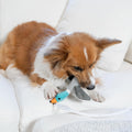 Outward Hound Tail Teaser Interactive Dog Wand Toy with Squeaky Plush Teaser and Crinkle Sounds for Active Play, Multicolored