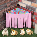 Shappy 2 Pcs Guinea Pig Hideout Hideaway Cage Hammock, Pink Heart