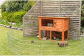 TRIXIE natura Outdoor Rabbit Hutch with Run - 2-Story Rabbit Cage with Non-Slip Ramp - Medium Elevated Small Animal Hous