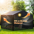 Outdoor Dog Kennel Cover with Full Coverage Mosquito Net for 6.5'd x 6.5'w x 6'h Dog Cages, Breathable Kennel Shade Mosq