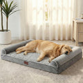 WESTERN HOME Dog Beds Large Sized Dog，Orthopedic Pet Bed for Senior Dogs, Waterproof Pet Beds with Washable Removable Cover, Large Soft Nonskid Bottom Couch, 36in, Grey