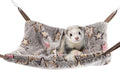 Niteangel Hanging Hammock Nap Sack Swing Bag Pet Sleeper for Ferret Rat Sugar Glider and Other Small Animals (Cream, Sta
