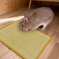 DYAUS Rabbit Scratching Pad, Sisal Bunny Scratch Pad, Natural Rabbit Foraging Mats for Cages, Indoor Bunny Toys Accessor