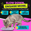 Jackson Galaxy Mmmeow Mat - Slow Feeding Interactive Puzzle Mat for Cats