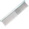 Metal Dog Grooming Comb for Shedding Tangles,Knots,Mats.Dog Combs With Long Wide Tooth for Long Thick Curly Hair Metal Pet Comb for Poodles and Goldendoodles Dematting.7.5INCHES.(Blue)