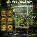 Jumping Spider Enclosure - Acrylic Terrarium Habitat for Spiders, Tarantulas, Snail, Mantis, Lizard, and Small Reptiles,