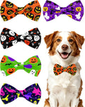 PET SHOW 5 Pack Halloween Dog Bowties for Large Dogs Slide on Collar
