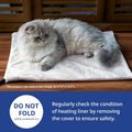 NICREW Cat Heating Pad, Temperature Adjustable Heated Cat Bed with Auto Shut Off Timer, Indoor Pet Heated Bed Mat for Small Dogs, 17.7 x 15.7 Inches, 55W