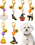PET SHOW 6 Pack Holiday Dog Collar Charms Bells for Small Dogs Clip-on