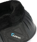 Shires Arma Overreach Fleece Bell Boots - Durable Gum Rubber with SupaFleece Trim and Double Velcro Black/Full