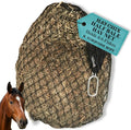 hay chix Half Bale Hay Net for Horses | 1 3/4" Holes, Turquoise Rope